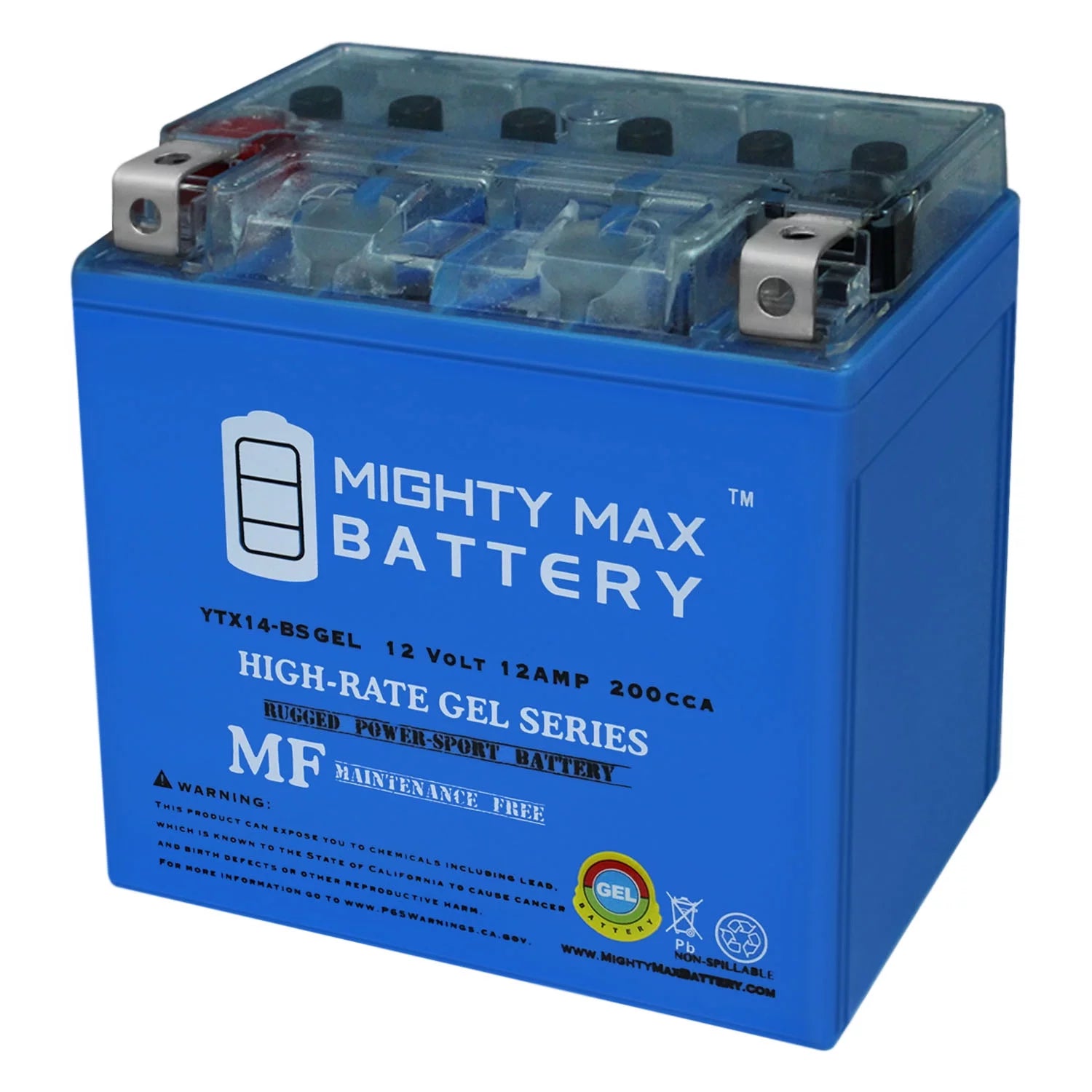 YTX14-BS GEL Battery Replacement for Aprilia 900 Dorsoduro 2017