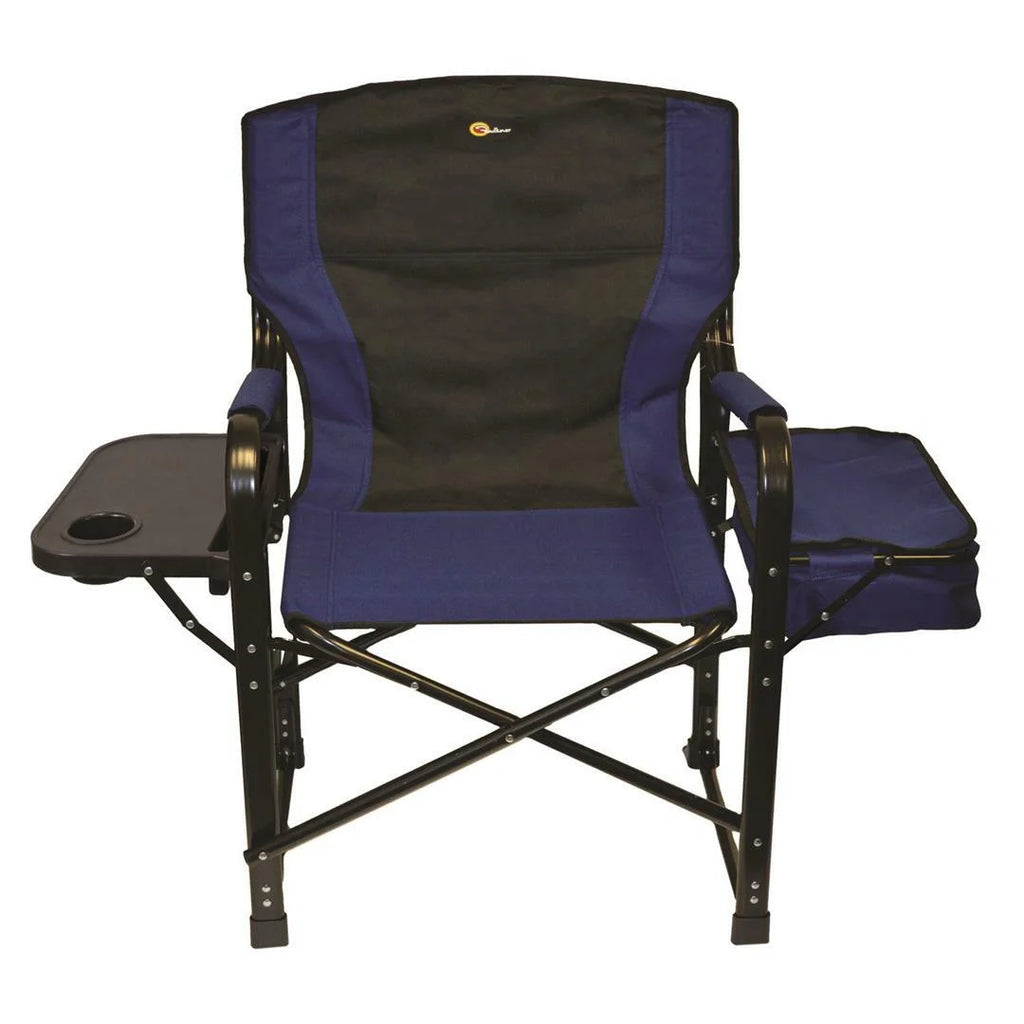 Faulkner FLK-49581 El Captain Director Chair with Cooler Bag - Blue