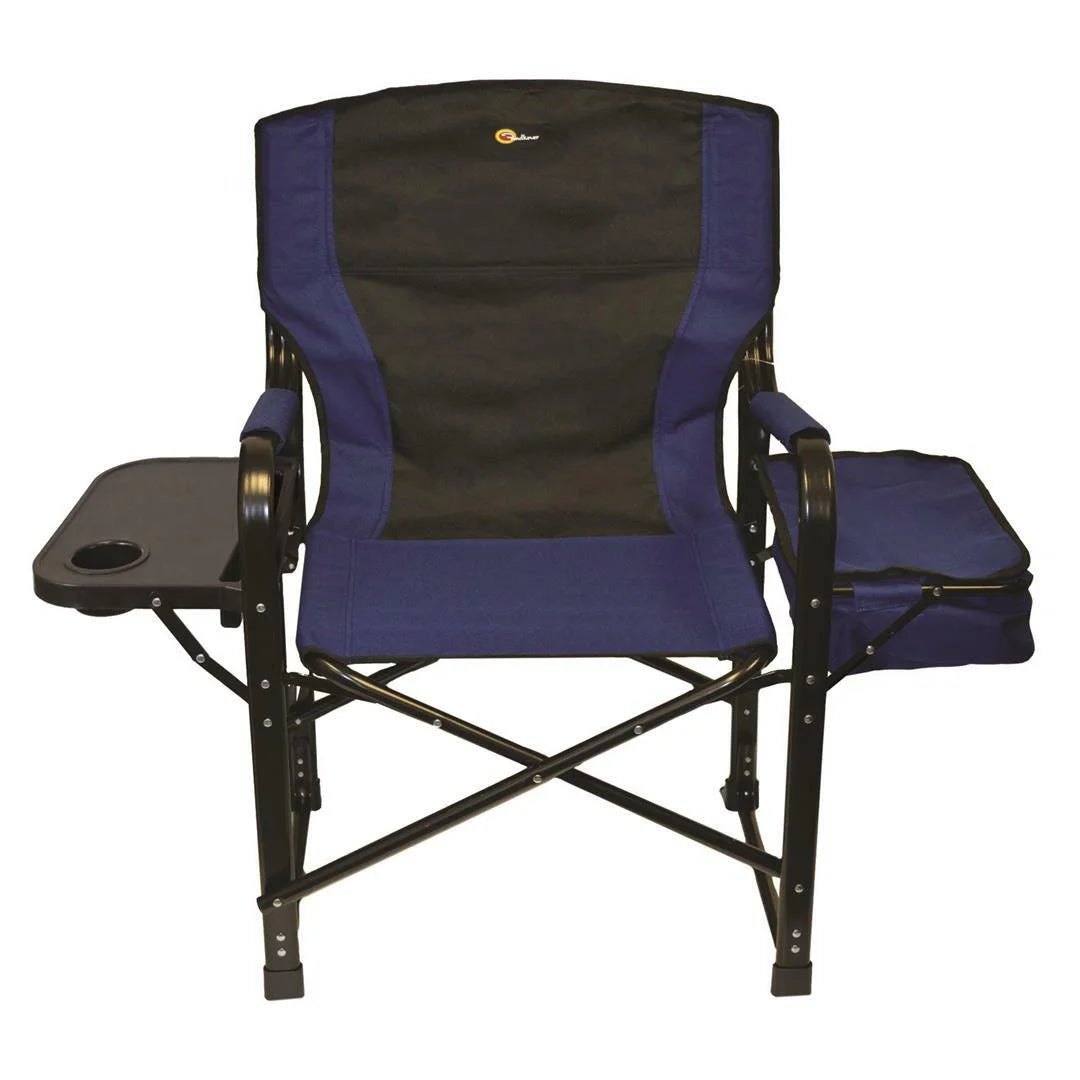 Faulkner FLK-49581 El Captain Director Chair with Cooler Bag - Blue