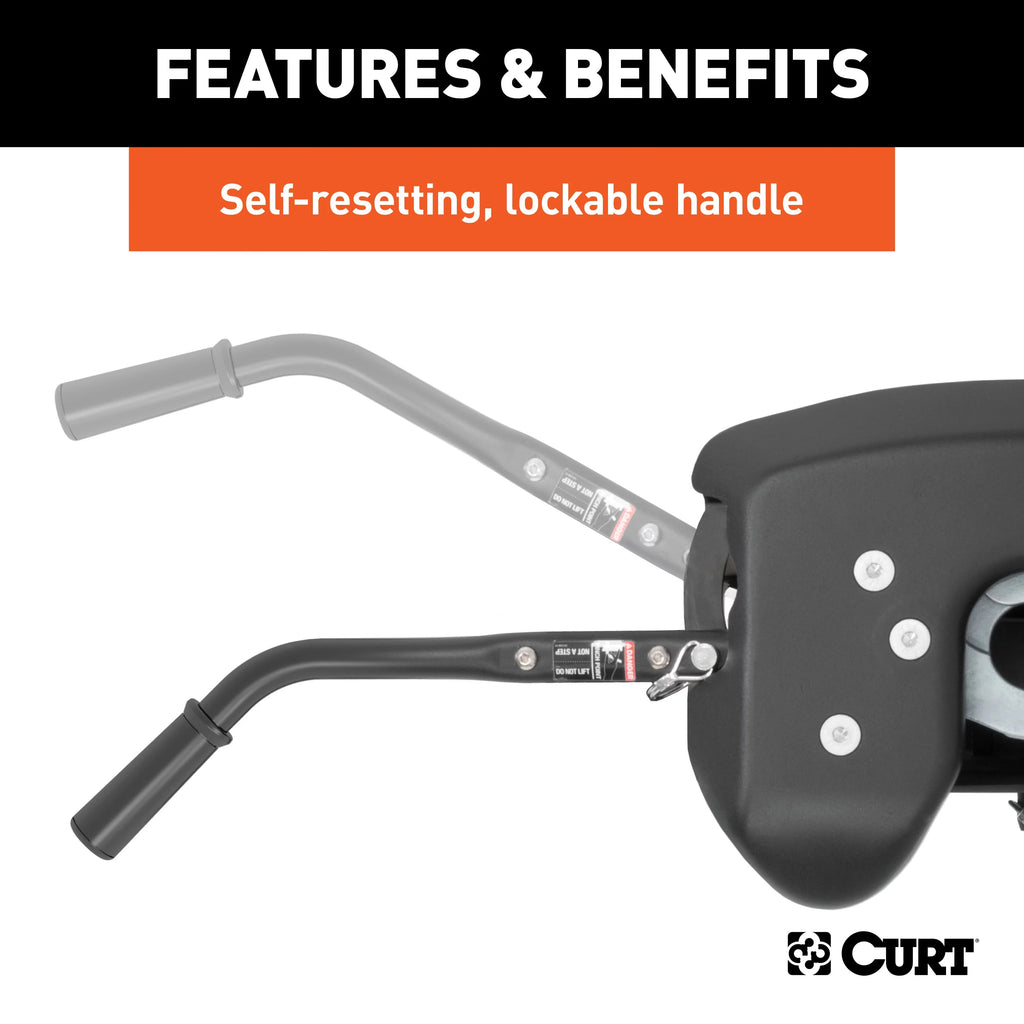 CURT 16064 A20 5th Wheel Hitch, 20,000 lbs, Select Chevrolet Silverado, GMC Sierra 2500, 3500 HD, 8-Foot Bed Puck System