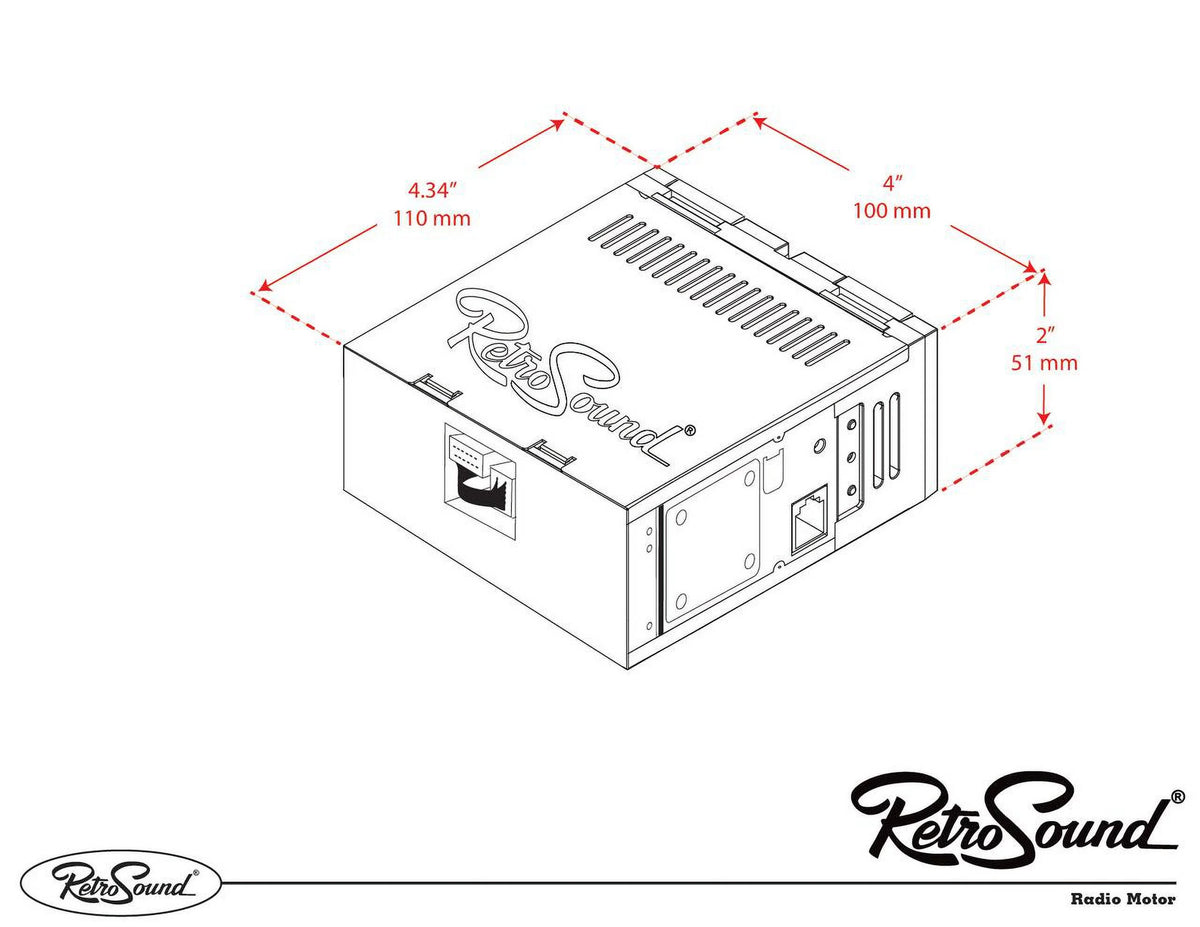 RetroRadio Compatible with 1977-85 Mercury Capri Features Include Bluetooth, AUX, AM/FM LAB-M1-221-55P-75PMC3