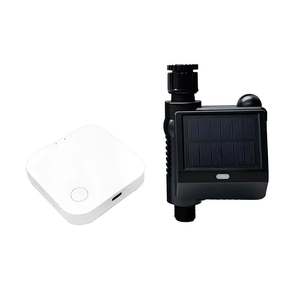 moobody WiFi Sprinkler Timer Solar Powered Smart Water Timer APP Voice Control Wireless Hose Faucet Timer Garden Lawn Yard