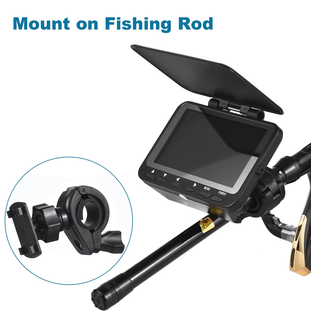 Dcenta 15M/30M 1200TVL Underwater Fishing Camera Fish Finder 4.3'' LCD  8PCS IR LED Night Vision Camera for Ice Boat Fishing