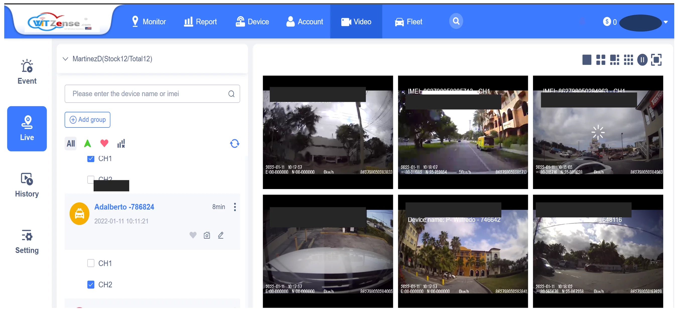 GPS Dash Camera  (2 lenses and can view from phone or PC)  * requires monthly subscription fees