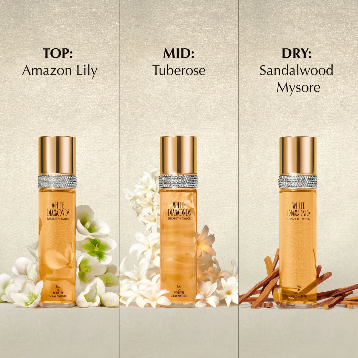 Elizabeth Taylor White Diamonds Fragrance Gift Set For Women, 4 Pieces