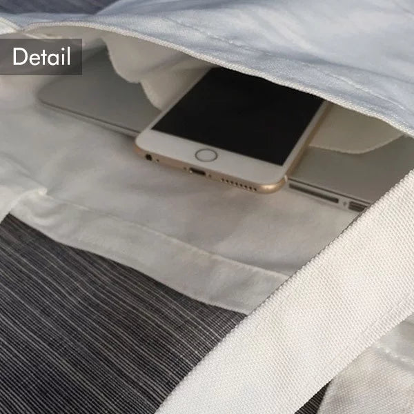 Green Plug Charging Cable Pattern Expression Sack Canvas Tote Shoulder Bag