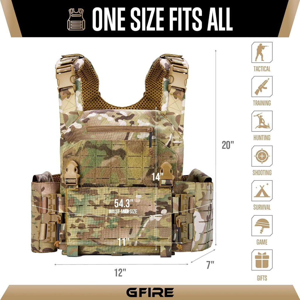 Quick Release Lightweight Vest Adjustable Breathable Weighted Vest for Hunting/Training/Game