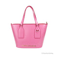 Marc Jacobs Small Candy Pink Saffiano Leather Tote Crossbody Bag