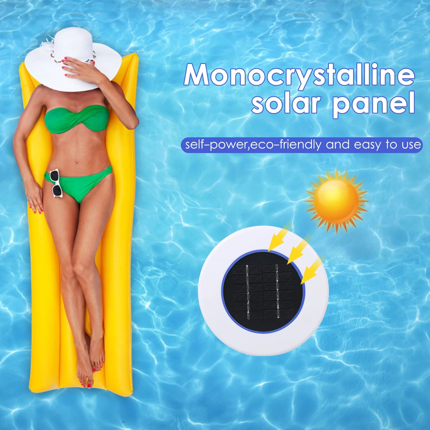 Mixfeer Solar Swimming Pool Solar Pool-Ionizer Swimming Pool Water Algae Inhibition Chlorine-Free Water Processor