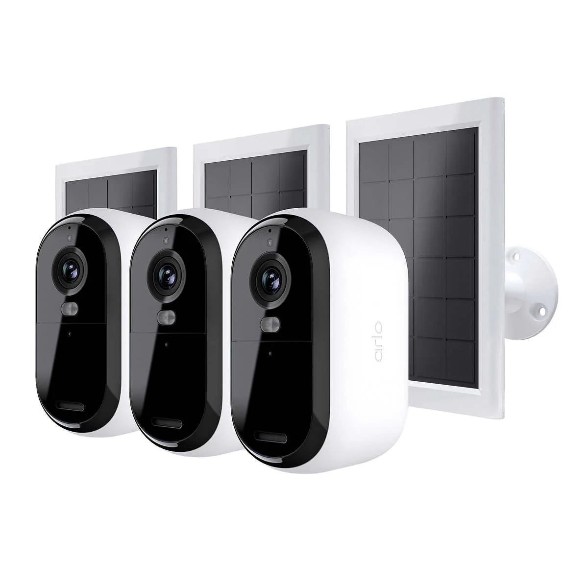 Arlo Essential Outdoor 2K Camera (2nd Generation) 3 Pack with 3 Solar Panels