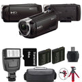 Sony HDR-CX405 HD Handycam + Extra Battery + Flash - 64GB Kit