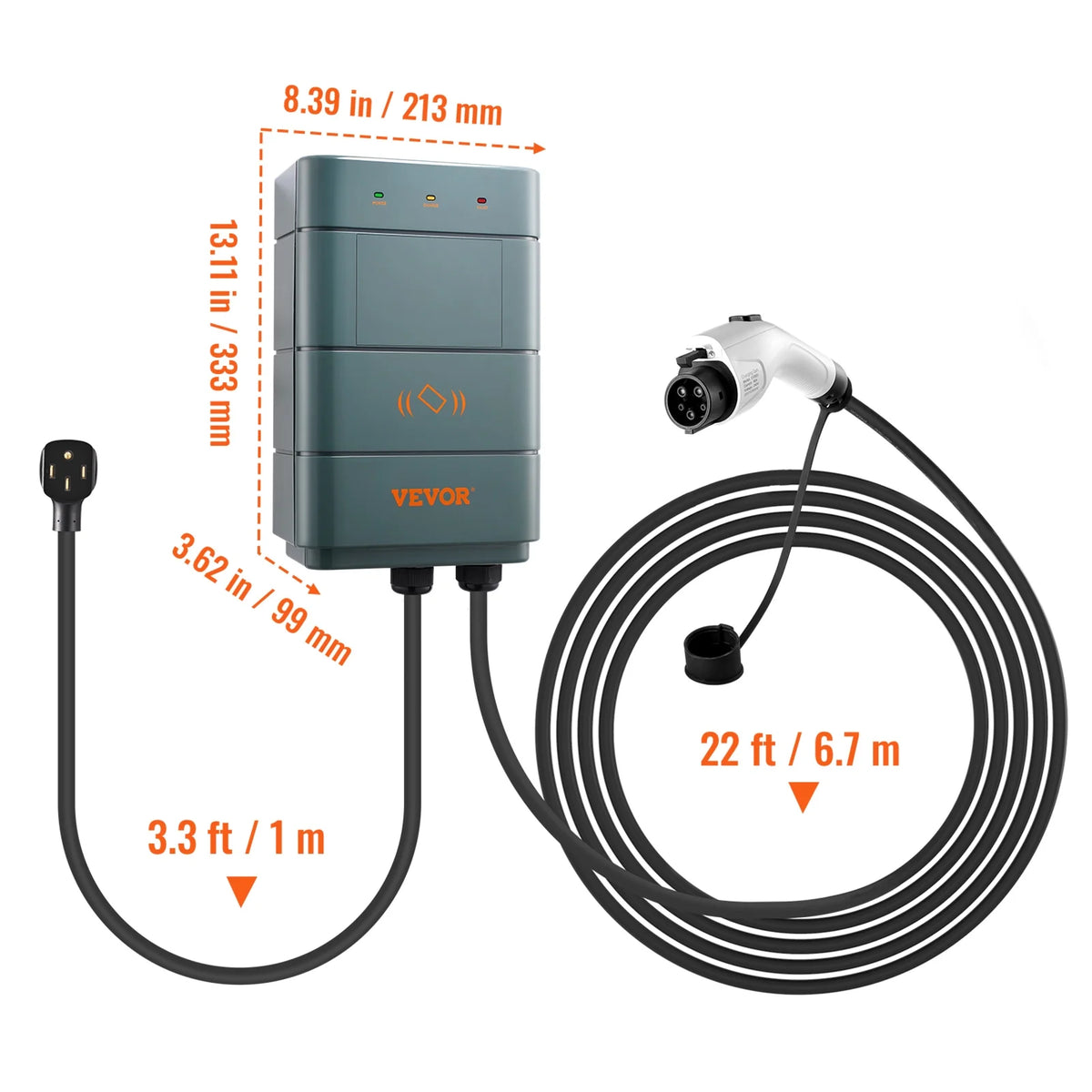 SKYSHALO Level 2 EV Charging Station 40A Home Electric Vehicle Charger NEMA14-50