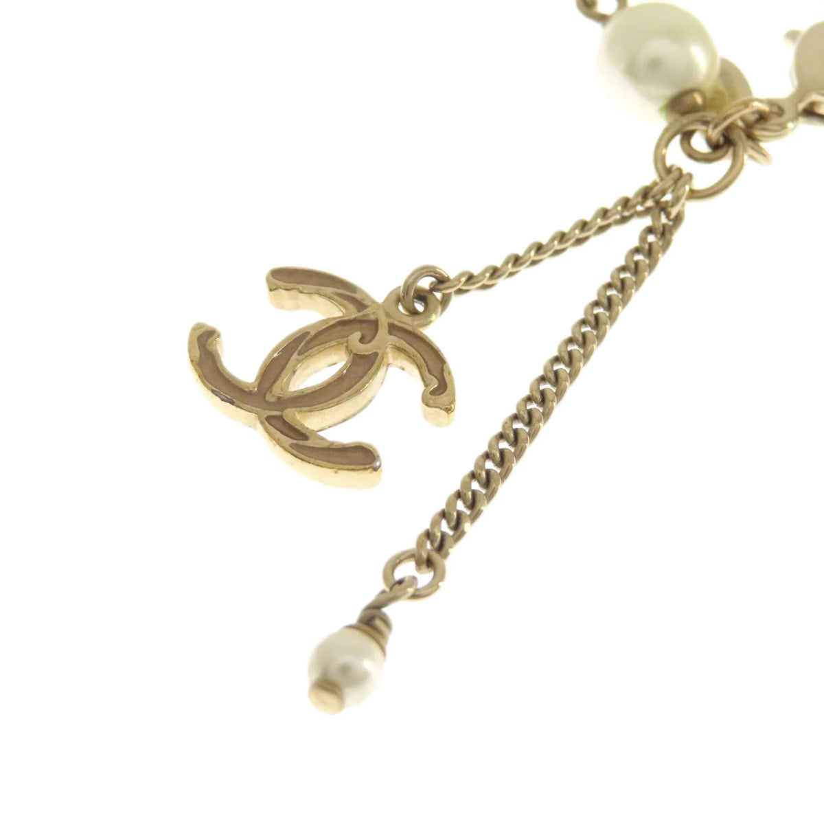 Previously Owned CHANEL Coco Mark Faux Pearl Bracelet for Women (Good)