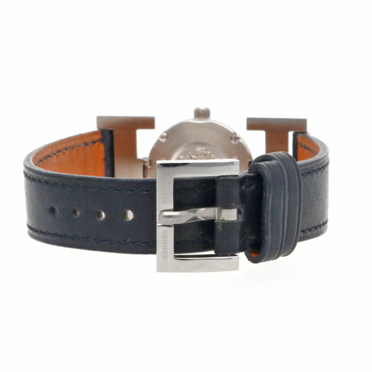Previously Owned Hermes Paprika Watch Rust-resistant Alloy PA1.230 Quartz Ladies HERMES Diamond Bezel (Good)