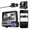 Vantrue S2 3 Channel 2K Front+1080P Interior +1080P Rear  30FPS WiFi Dash Cam, 3 inch Touchable IPS Screen Car Camera with Nearly 360° Wide Angle, GPS built in, 24h Parking Monitor, Supercapacitor