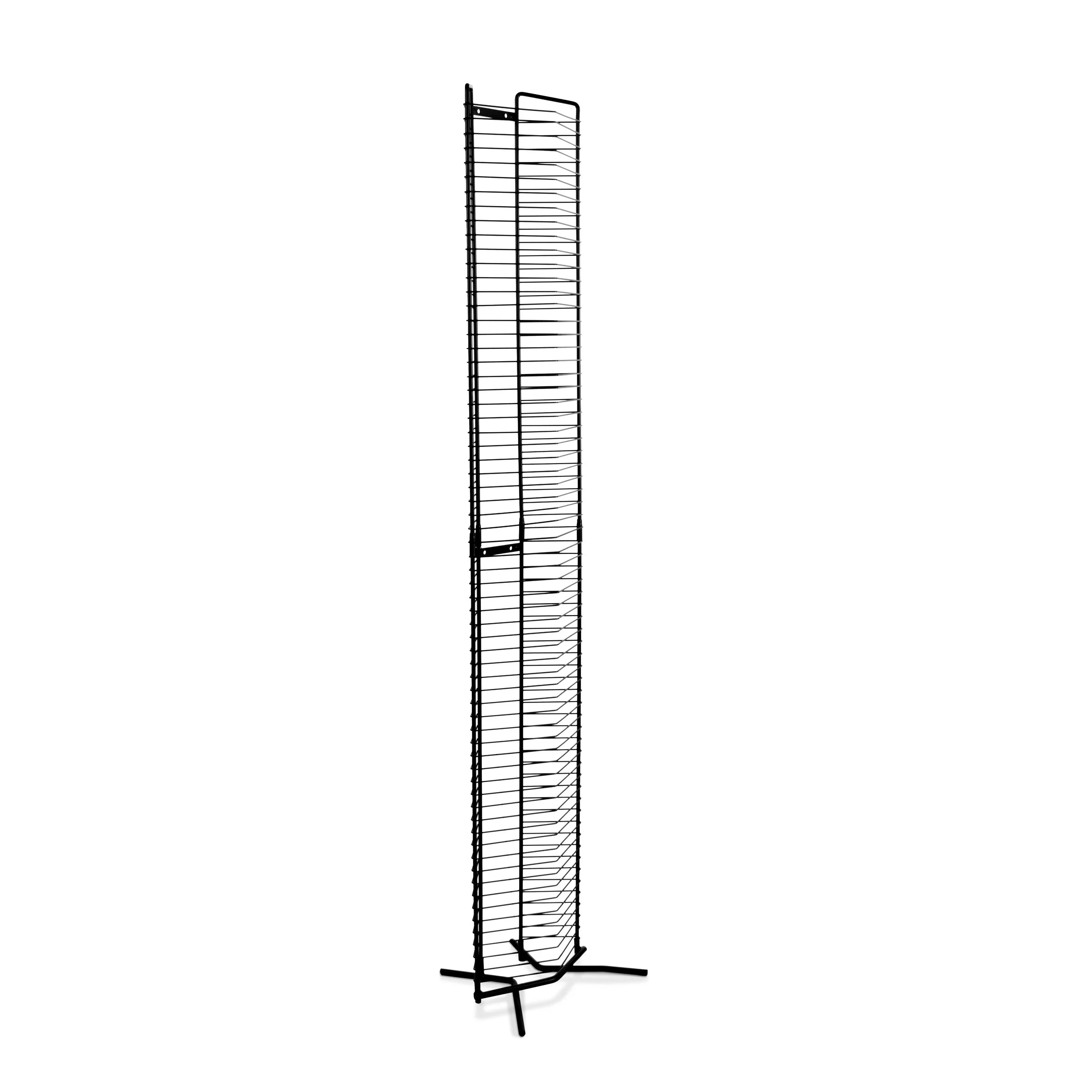 Atlantic Contemporary 65-Disc Onyx Heavy Guage Alloy Media Storage Tower, Black