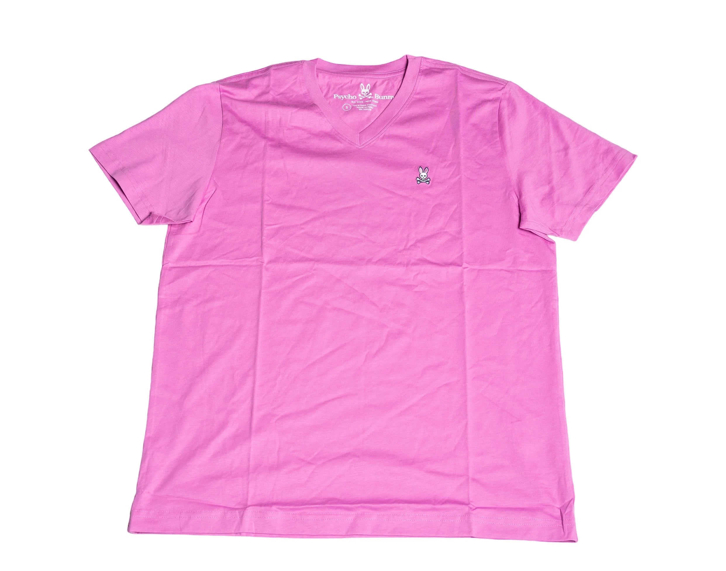 Psycho BunnyPsycho Bunny Classic V-Neck Men's Tee ShirtPlum IceXS