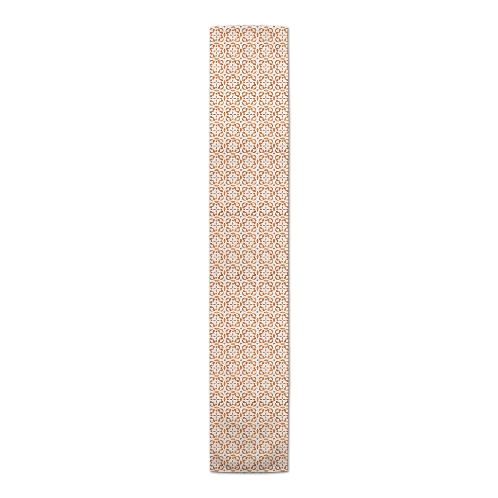 Creative Products Watercolor Tile Pattern Orange 16x72 Poly Twill Table Runner