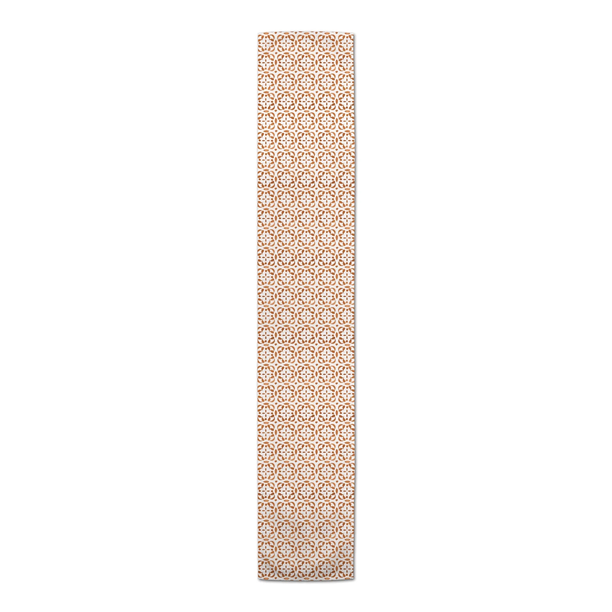 Creative Products Watercolor Tile Pattern Orange 16x72 Poly Twill Table Runner