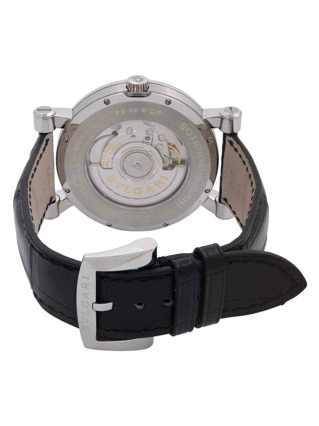 Bvlgari Sotirio Retrograde Metal White Dial Automatic Mens Watch SB42SDR