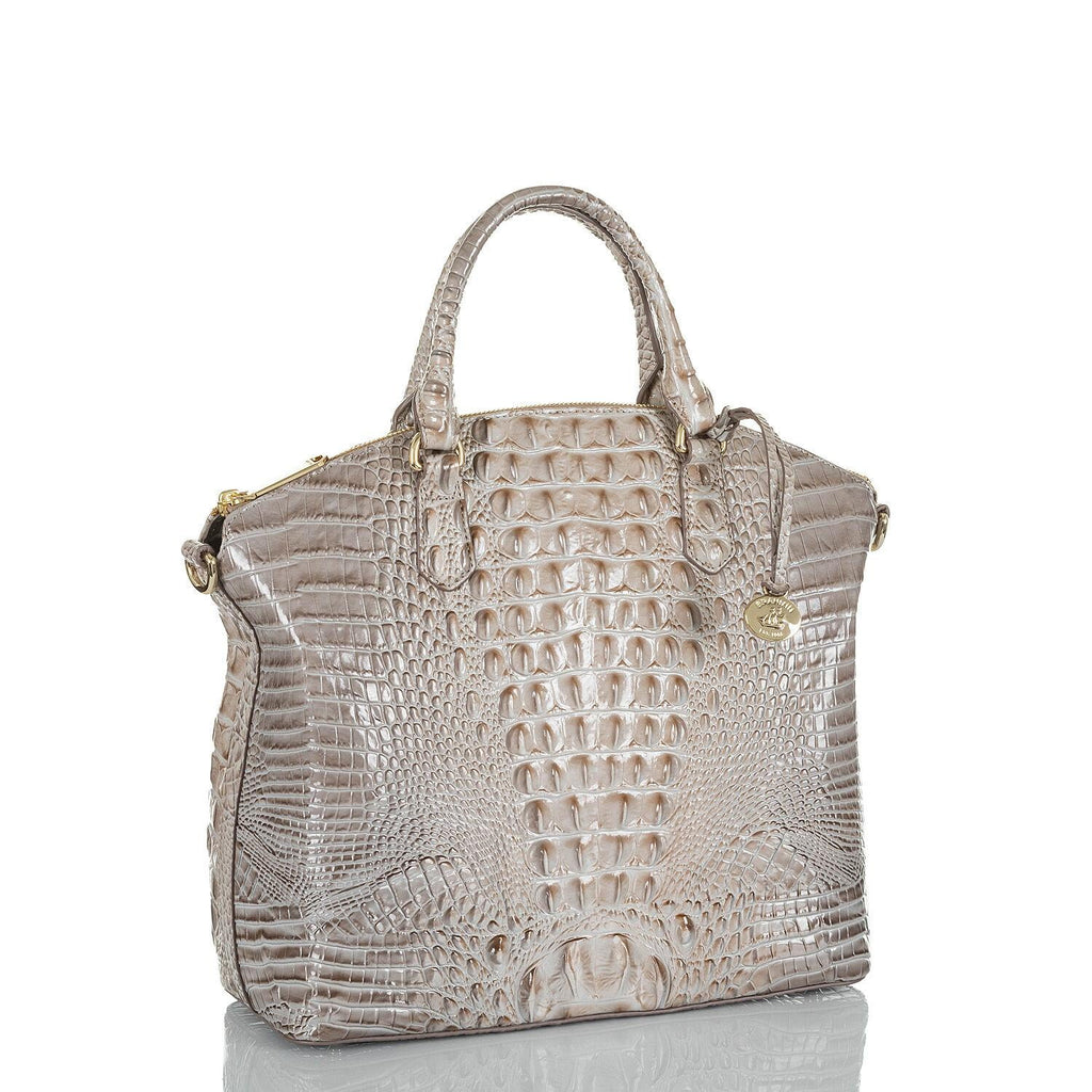 Brahmin Large Duxbury Sugar Cane Silver/Metallic Satchel