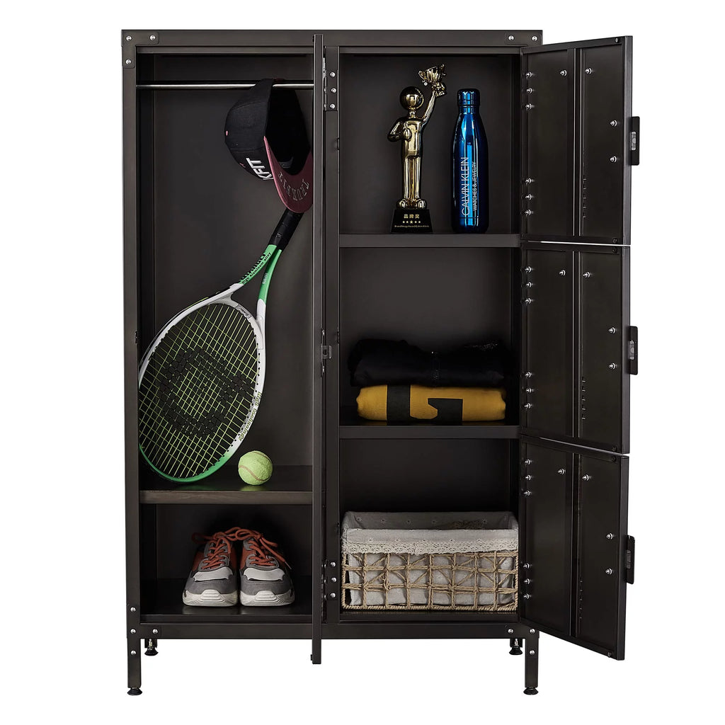 STANI Metal Lockers for Employees,71" Alloy Storage Cabinet with 4 Door Lockable for Office Staff,Home Sundries,Gym,School