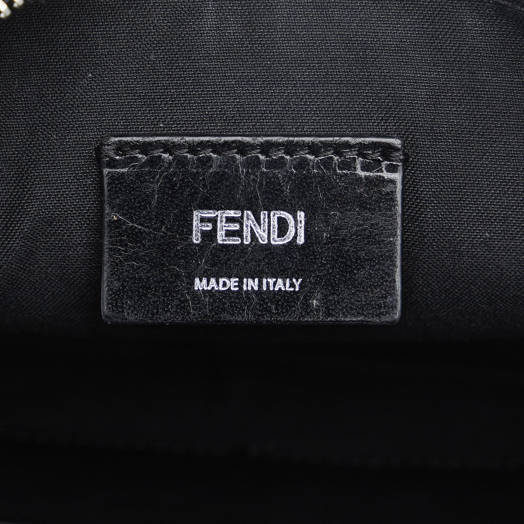 Previously Owned Authenticated Fendi Monster Eyes Camouflage Camera Bag Calf Leather Green Crossbody Bag Unisex (Good)