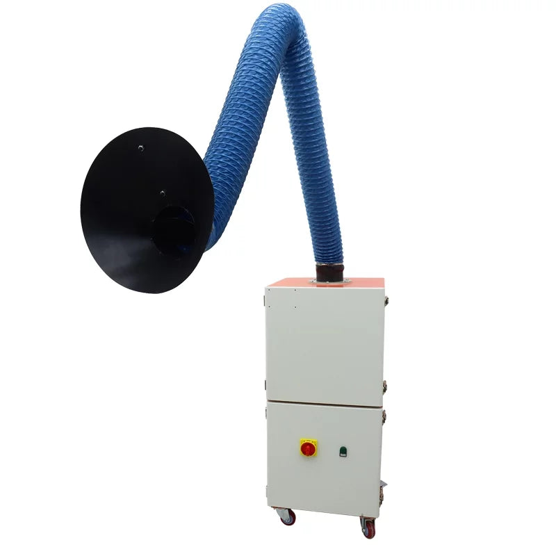 EQCOTWEA Mobile Welding Smoke Purifier Single Arm Welding Fume Extractor 220V
