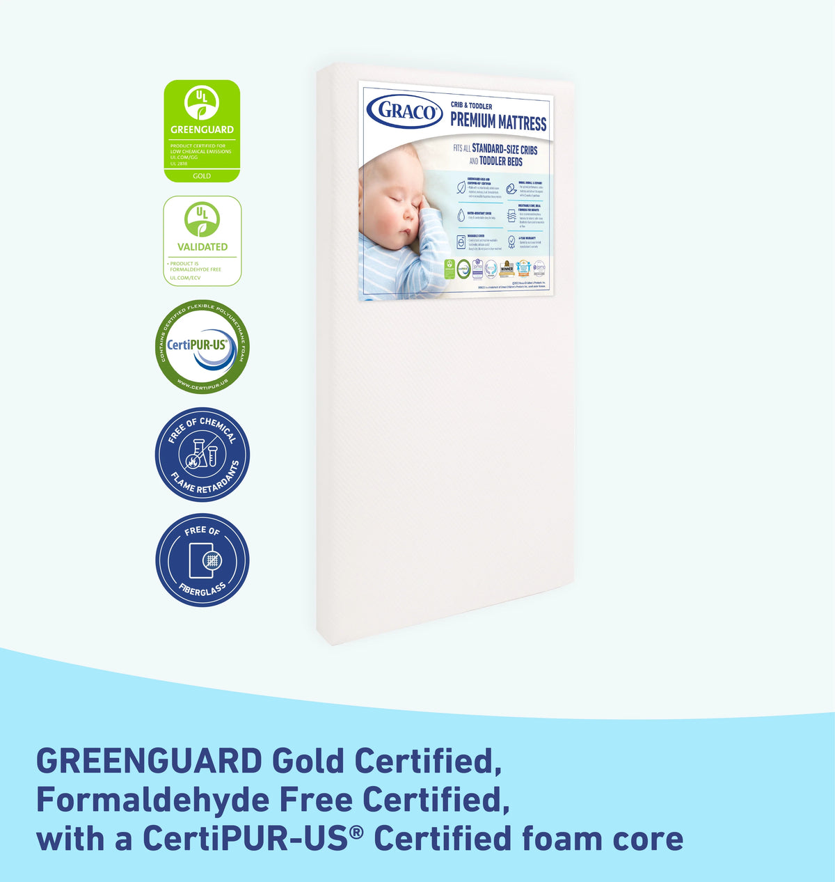Graco Premium Foam Crib & Toddler Mattress in a Box