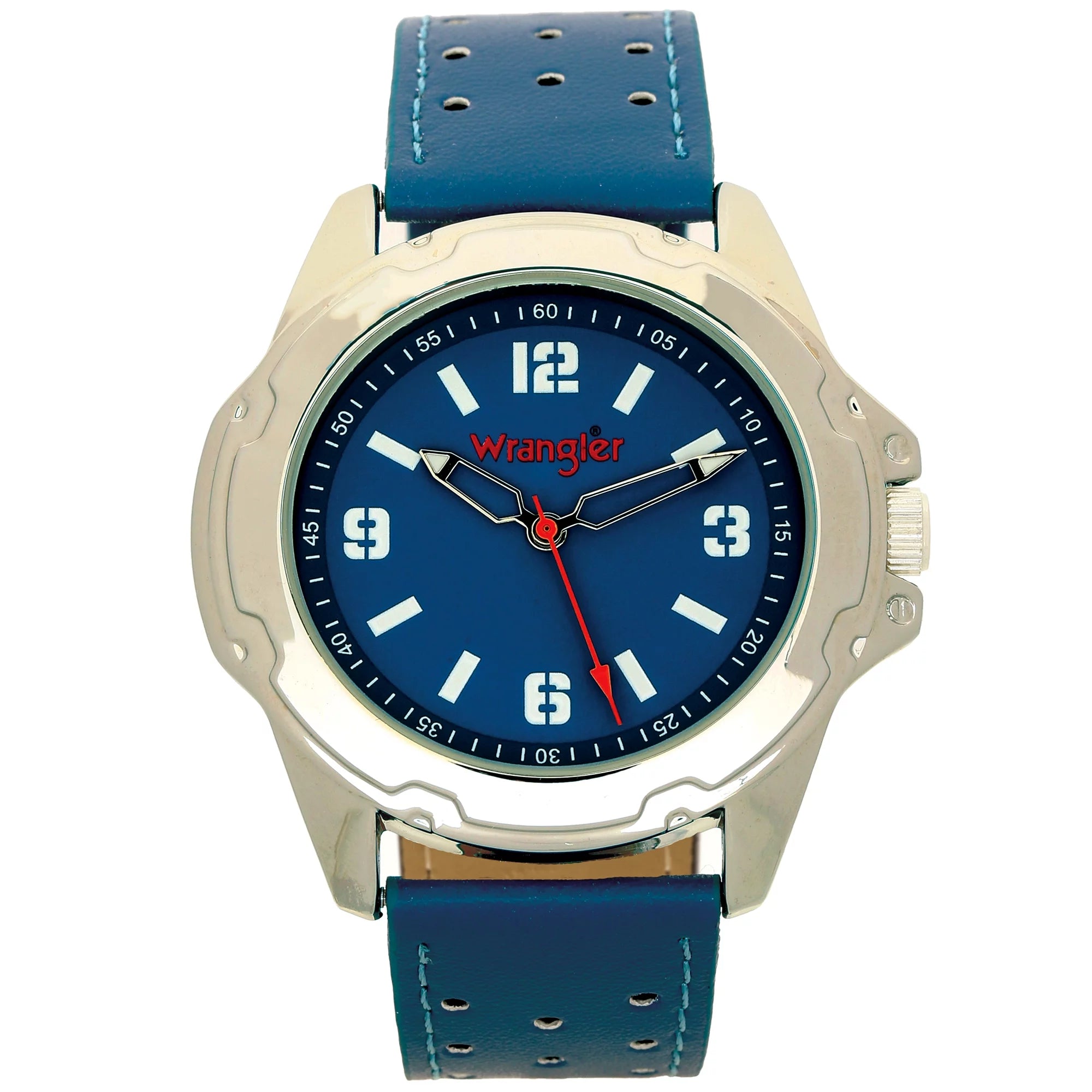 Wrangler 44mm Round Blue Strap Watch