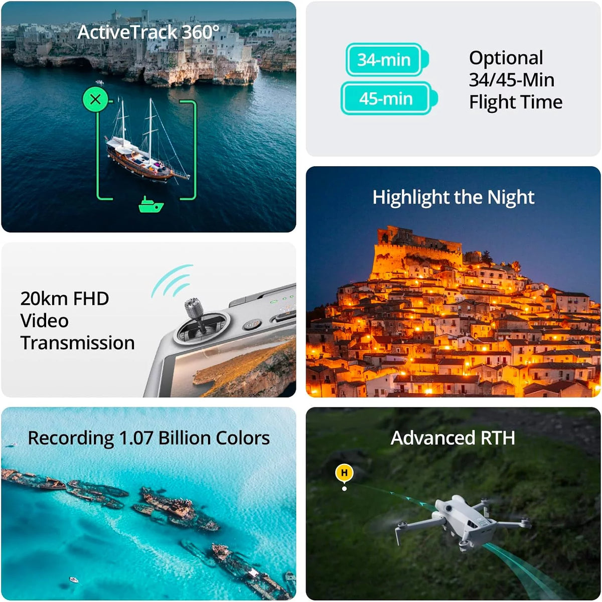 DJI Mini 4 Pro Folding Drone with RC 2 Remote (With Screen) Fly More Combo, 4K HDR Video, Under 249g, Omnidirectional Sensing, 3 Batteries Bundle with 3 Year CPS Extended Warranty & Accessories
