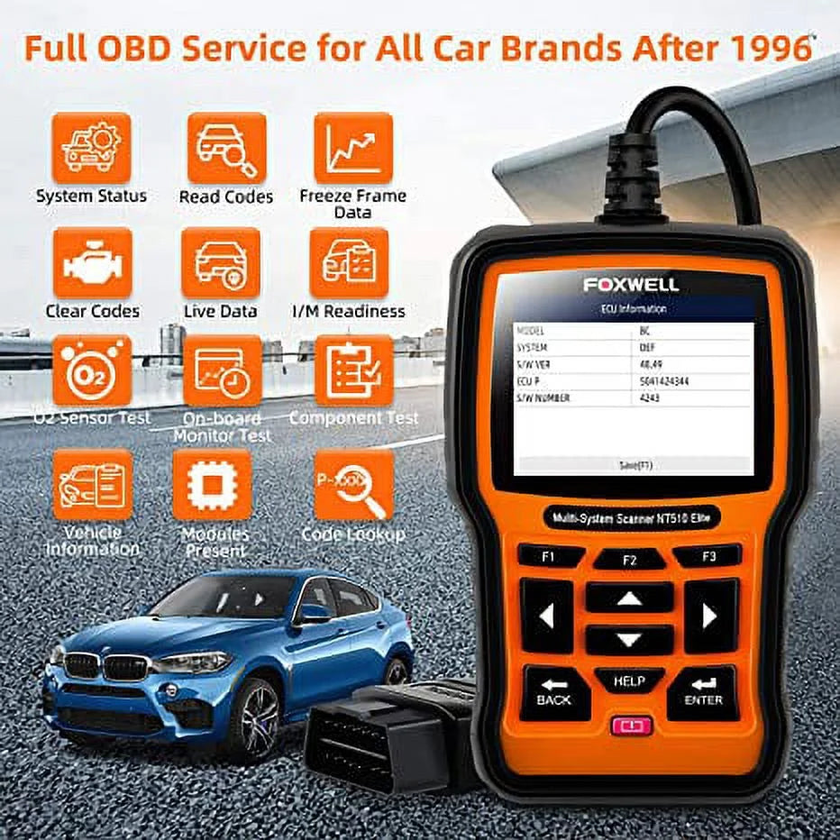 FOXWELL  Pofessional All System OBD2 Scanner For Mercedes-benz SAS DPF BRT Multi Reset Bi-Directional Test Auto Car Diagnostic Tool