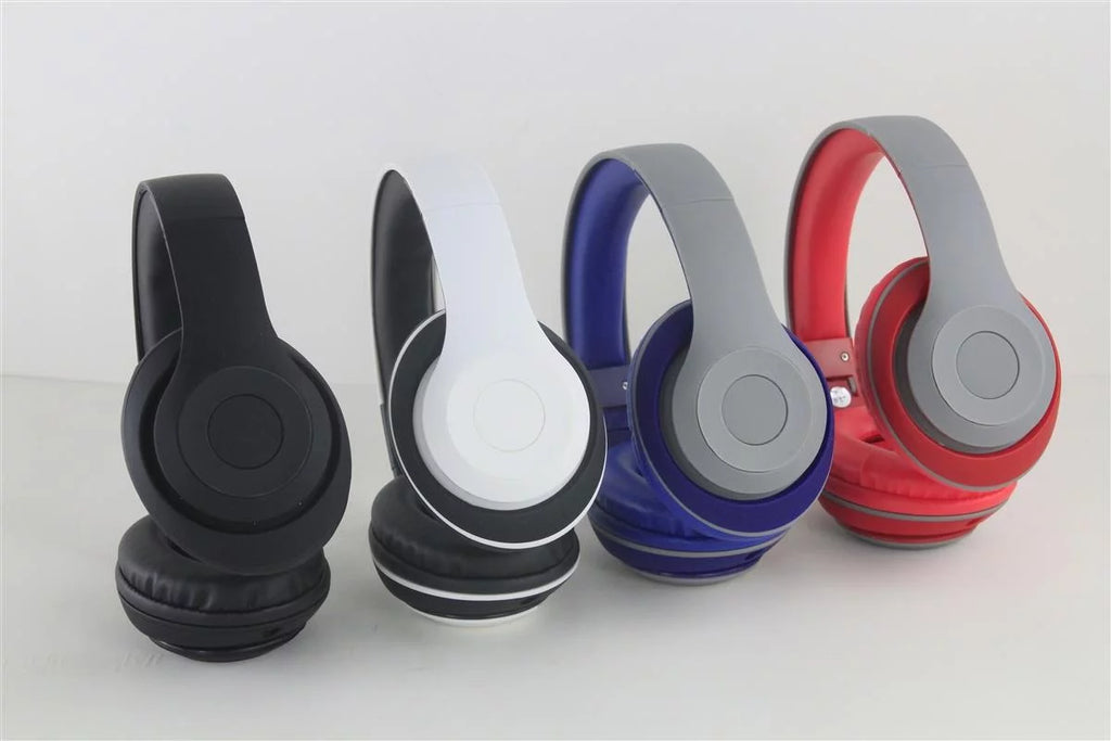 Over-the-Head Stereo Wireless Headsets for Samsung Galaxy A70, A50, A40, A30, A10, BLU C5L, CAT S48c, B35 (Red)