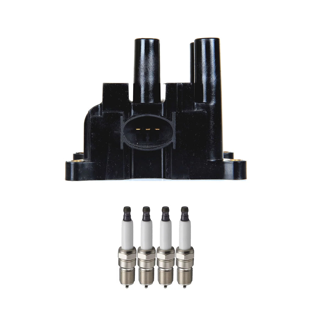 1 ISA Ignition Coil and 4 Spark Plugs Compatible with  2001-2009 Mazda B2300 FD501 SP432 C1341
