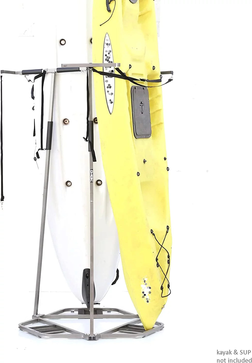 Glacik  27.5 in. Vertical Storage Rack for 3 Kayak & SUP Paddle Boards, Grey