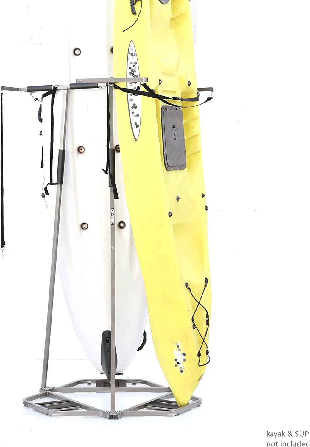 Glacik  27.5 in. Vertical Storage Rack for 3 Kayak & SUP Paddle Boards, Grey