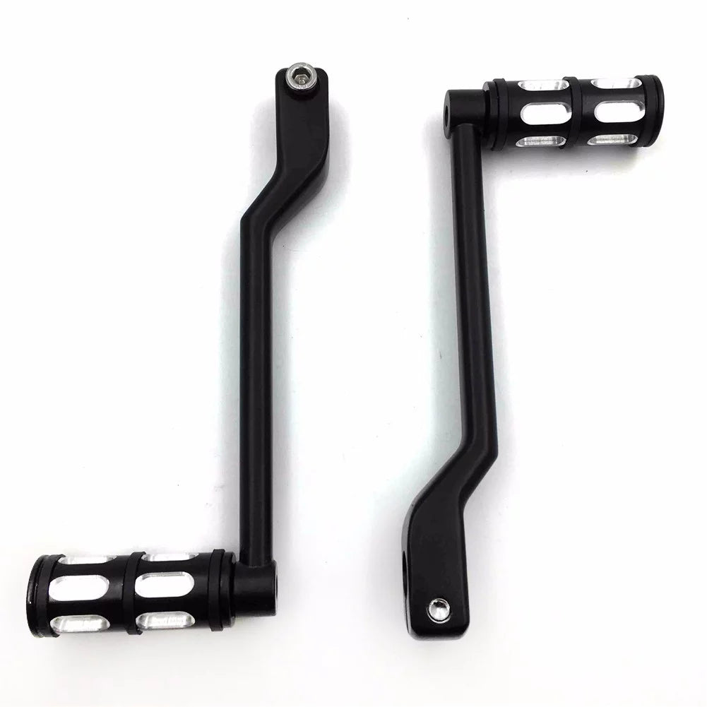 HTT- Style 011- Motorcycle Black Aluminum Heel Toe Shift Levers/Gear Shift Pedal Levers w/ Shifter Pegs For Harley Davidson Trike 2008 and later