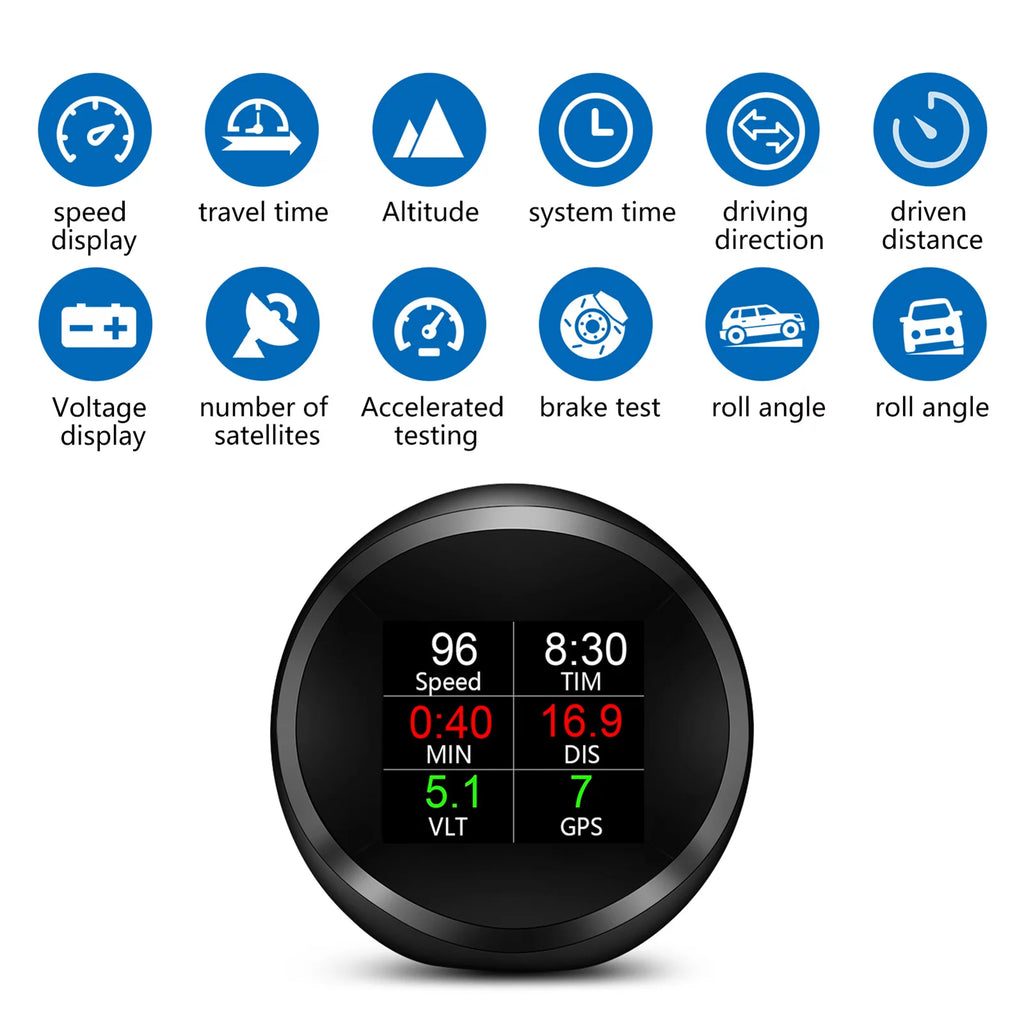 Andoer Digital Inclinometer Level & Angle Gauge, Head Up Display Speedometer for Cars, SUVsGP11