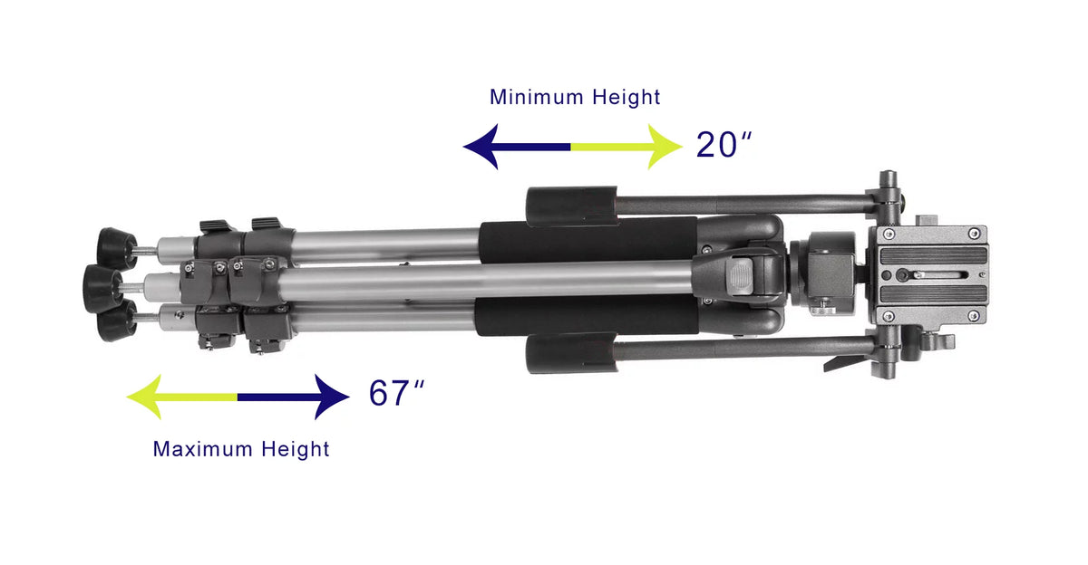 Heavy Duty Remote Controlled Dual Handle Aluminum 67 Tripod (Stronger Alternative To Sony VCT-60AV, VCT-80AV)