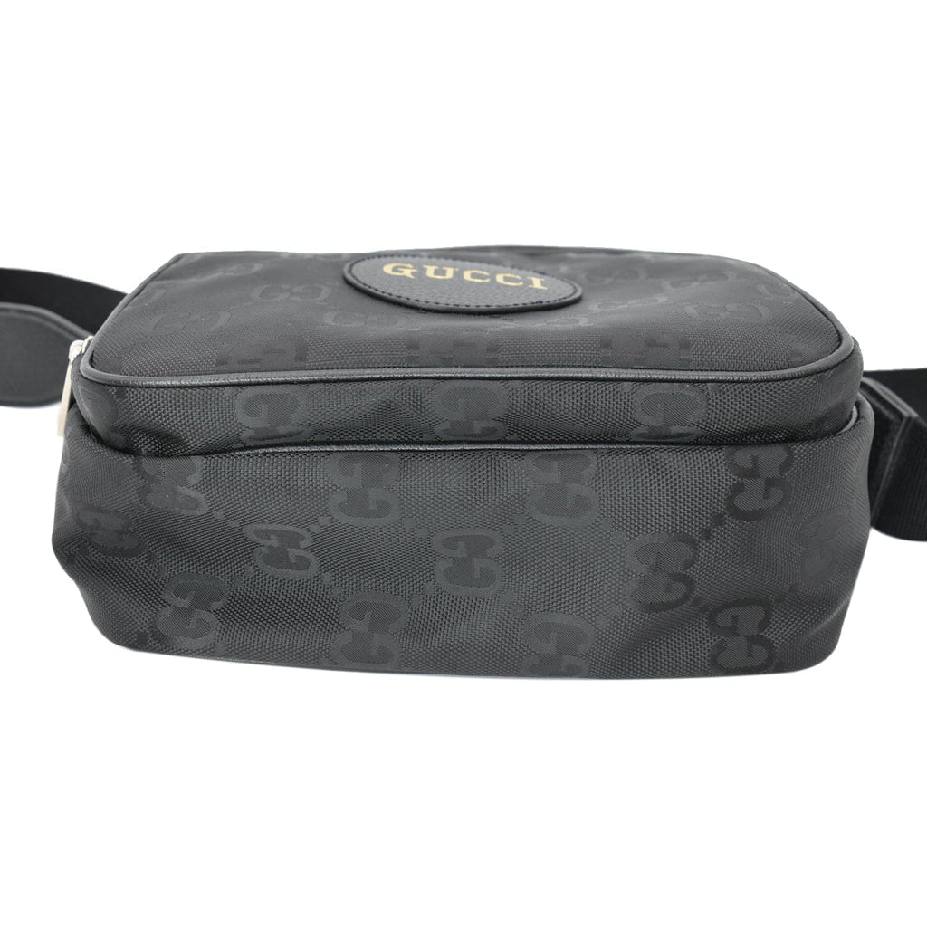 Used GUCCI Off The Grid GG Monogram Nylon Shoulder Bag Black 625858