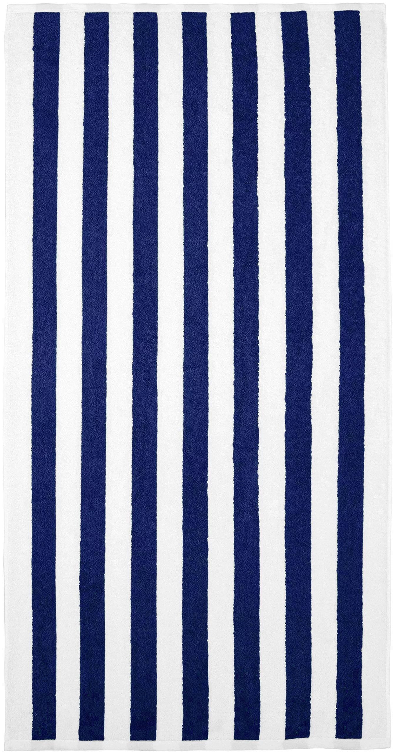 Luxury Hotel & Spa Towel 100% Cotton Pool Resort Beach Towels - Cabana - Blue - Set of 4