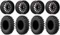 Fuel ARC 18" Wheels Black 40" MotoRavage XL Tires Kawasaki Teryx Mule