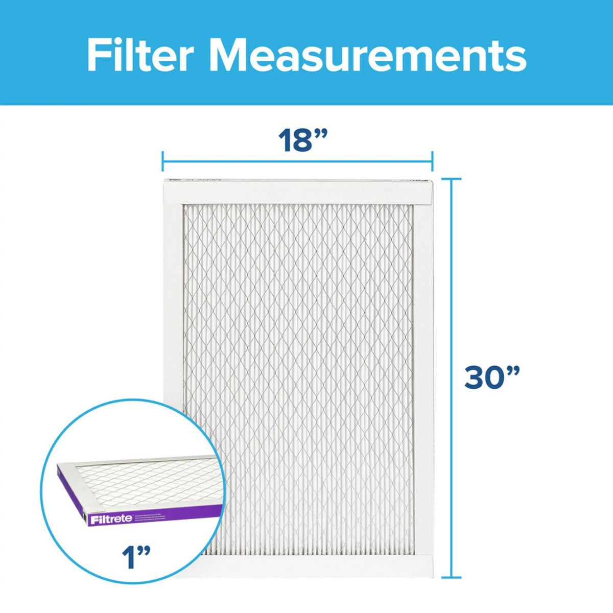 Filtrete 18x30x1 Air Filter, MPR 1500 MERV 12, Advanced Allergen Reduction, 4 Filters
