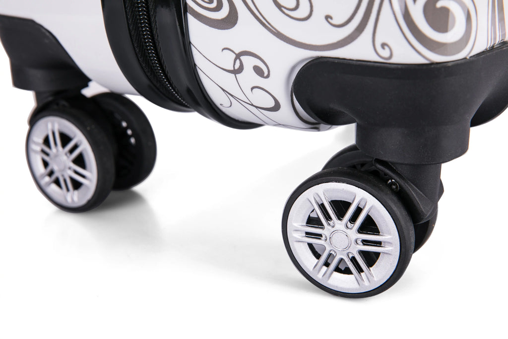 InUSA Print 3-Piece Hardside Luggage Sets with Spinner Wheels, Handle, Trolley, (20"/24"/28"), Butterfly
