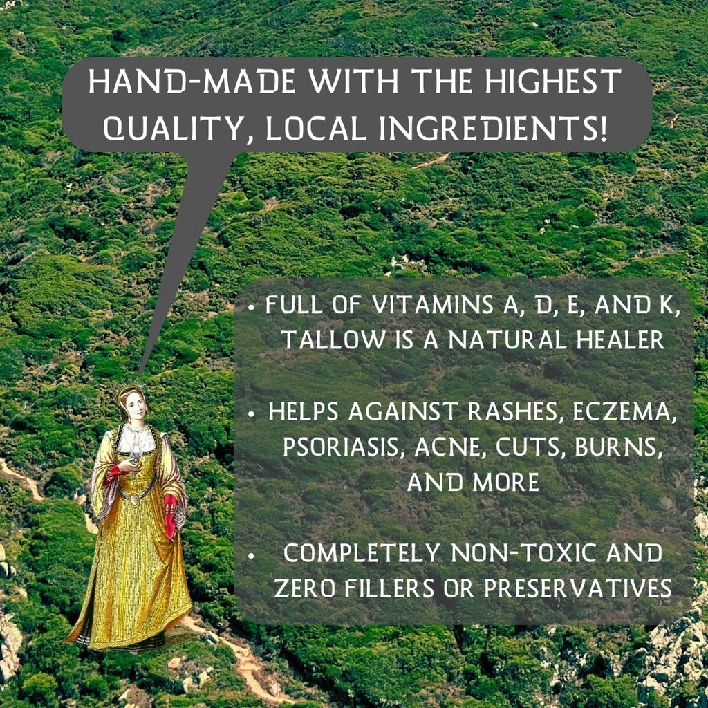 Handmade Tallow Balm Organic 100% Grass Fed with Premium Frankincense for All Skin Types 2 oz
