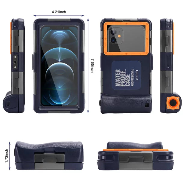 UrbanX Professional [15m/50ft] Swimming Diving Surfing Snorkeling Photo Video Waterproof Protective Case Underwater Housing for nova 7 SE And all Phones Up to 6.9 Inch LCD with Lanyard
