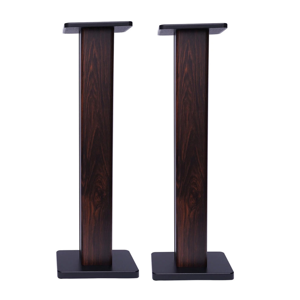 1 Pair Black Walnut Wood Speaker Stands for Surround Sound & Book Shelf Speakers 36"