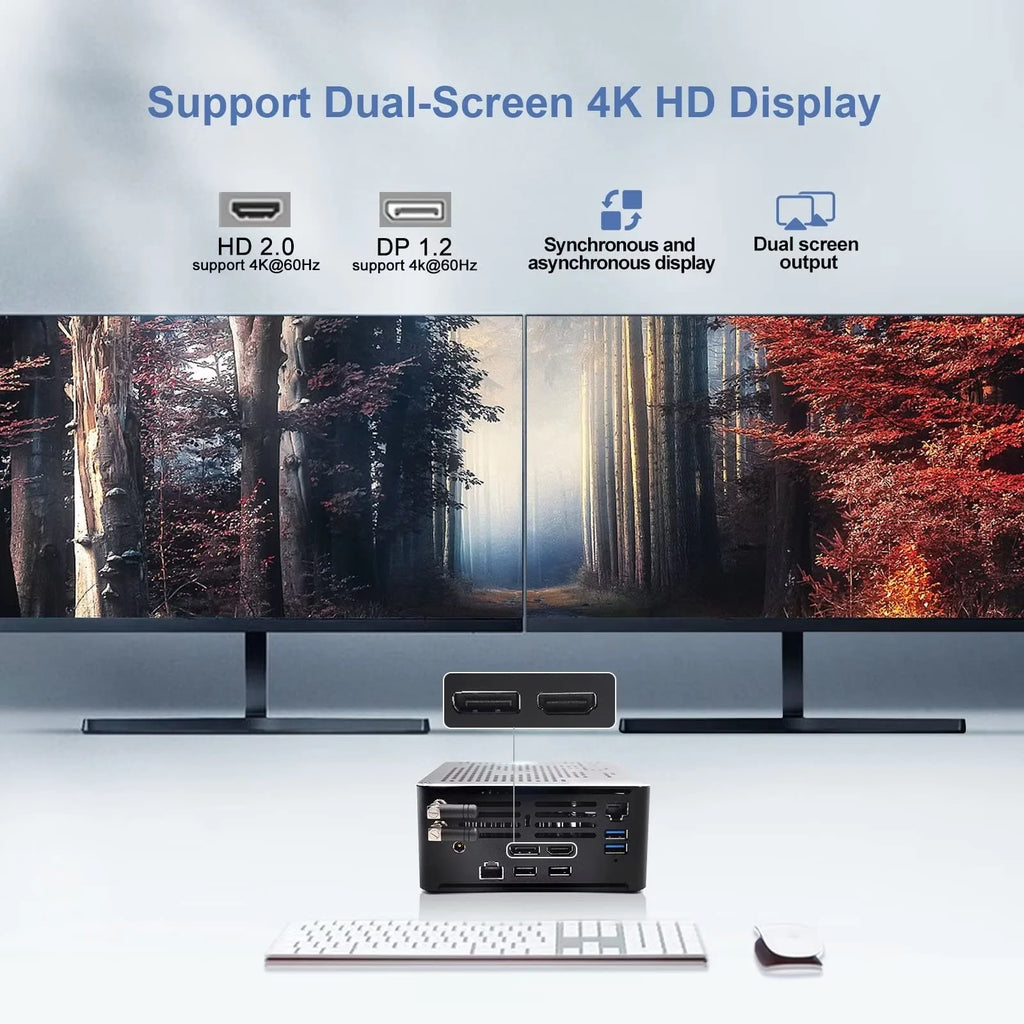 Mini PC i7 mini Windows 11 Pro 9750H 64GB DDR4 RAM 1TB SSD 2TB HDD 4K Dual Displays HD+DP, HDD Extension, Support Auto Power On / VR, 4K HD Small Micro Computer Strong Wireless Technology, Type-C