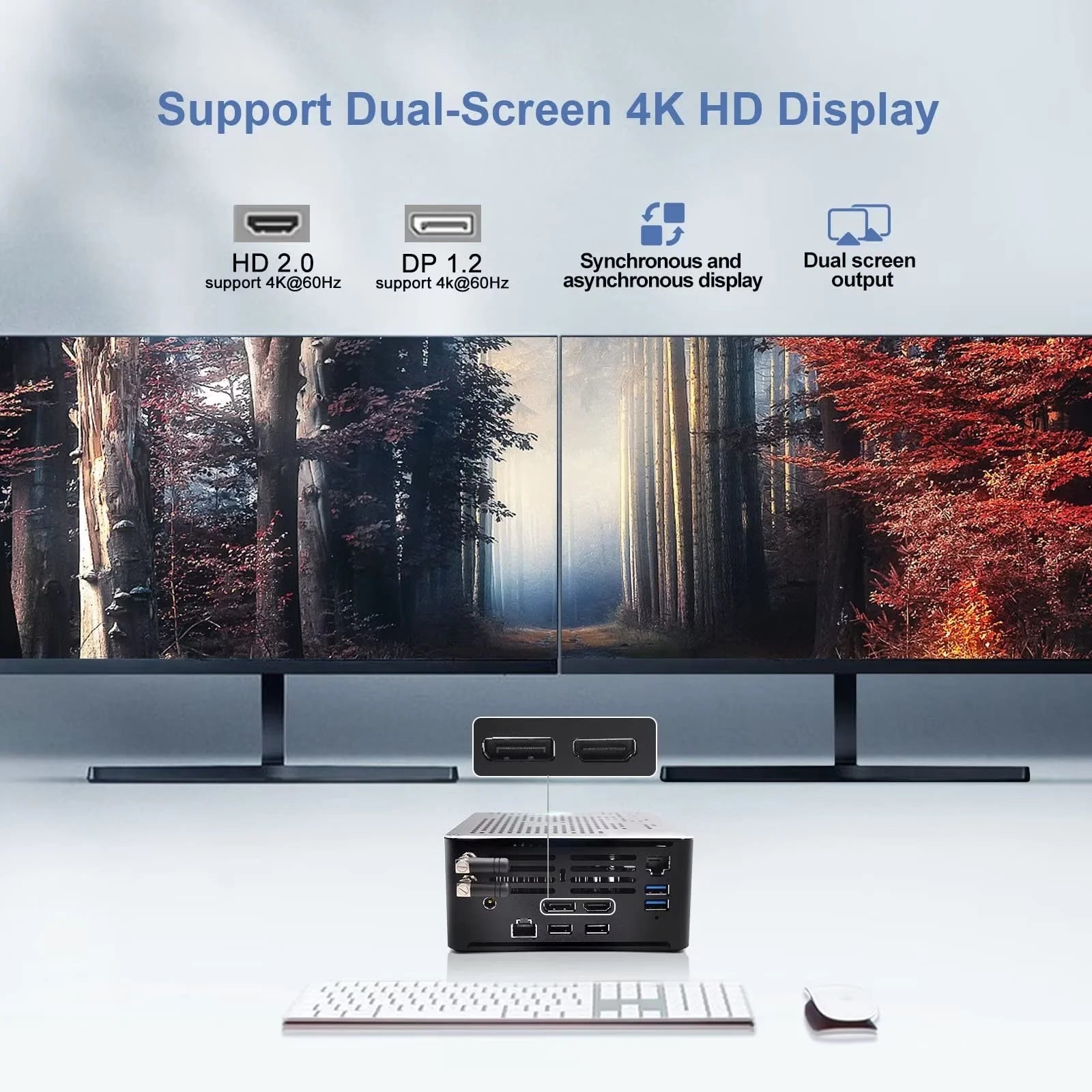 Mini PC i7 mini Windows 11 Pro 9750H 64GB DDR4 RAM 1TB SSD 2TB HDD 4K Dual Displays HD+DP, HDD Extension, Support Auto Power On / VR, 4K HD Small Micro Computer Strong Wireless Technology, Type-C