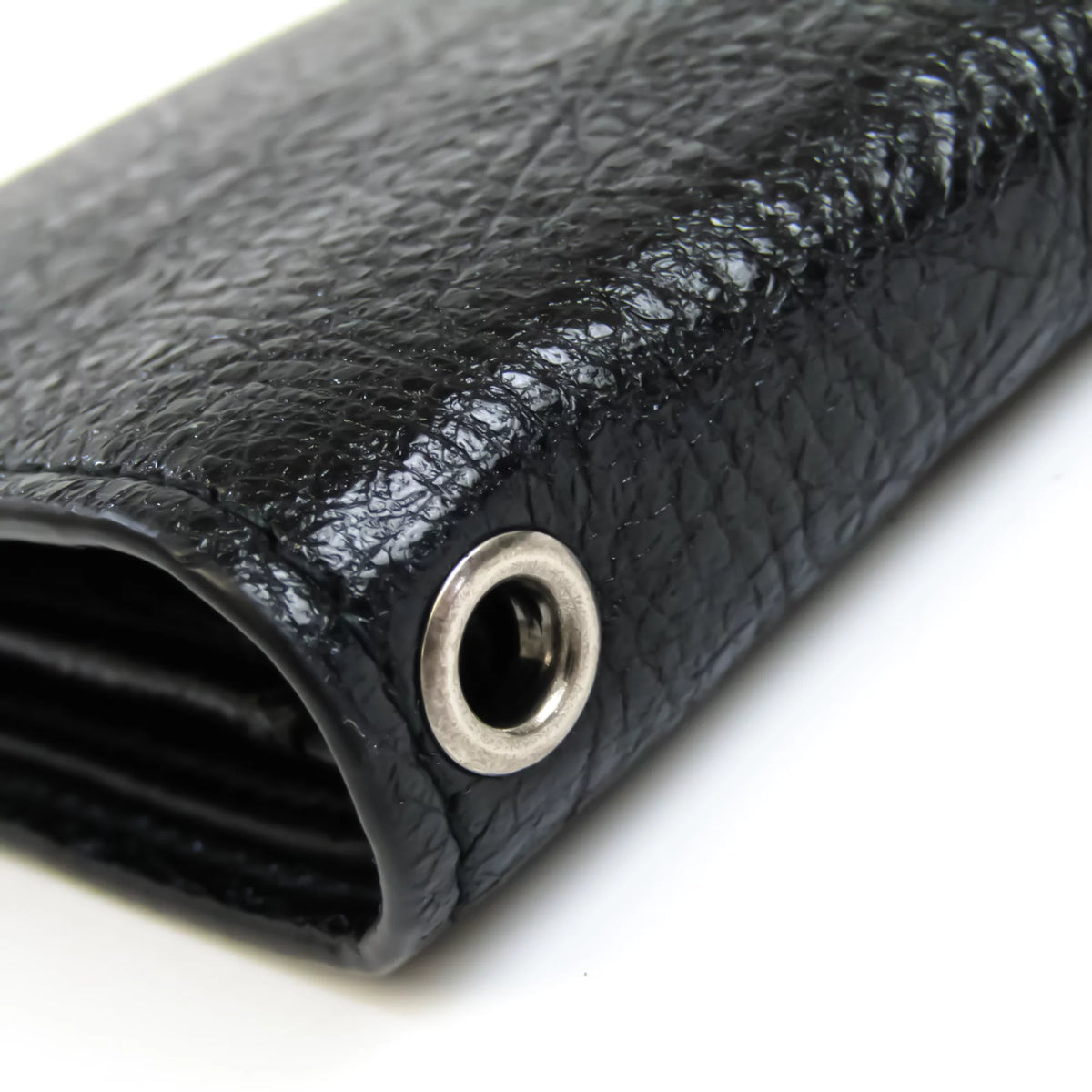 Used Balenciaga 504934 Unisex Leather Wallet (bi-fold) Black (Good)